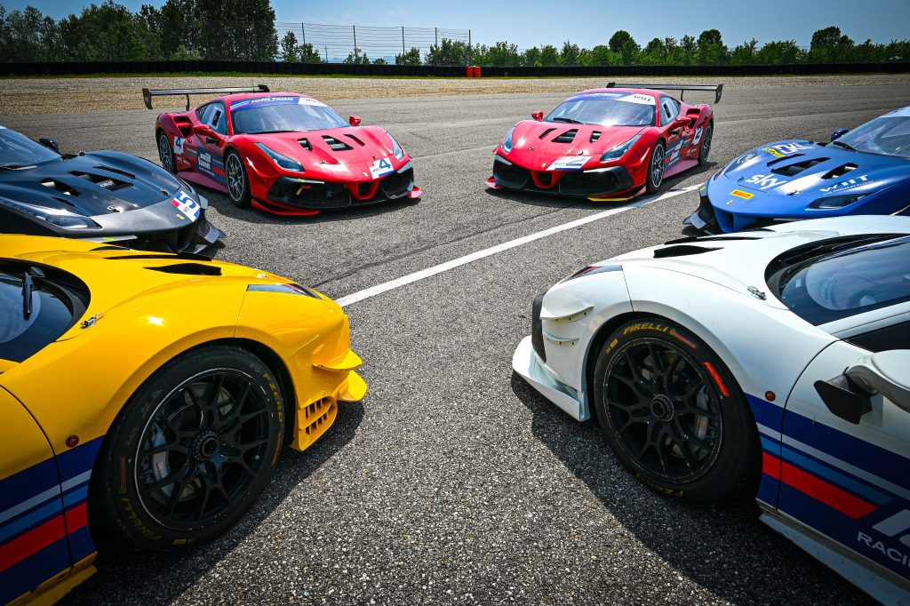 Sportscars in a circle